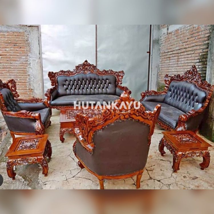 Kursi Tamu Ukir Giandra Hutankayu Furniture Mebel Jati Jepara