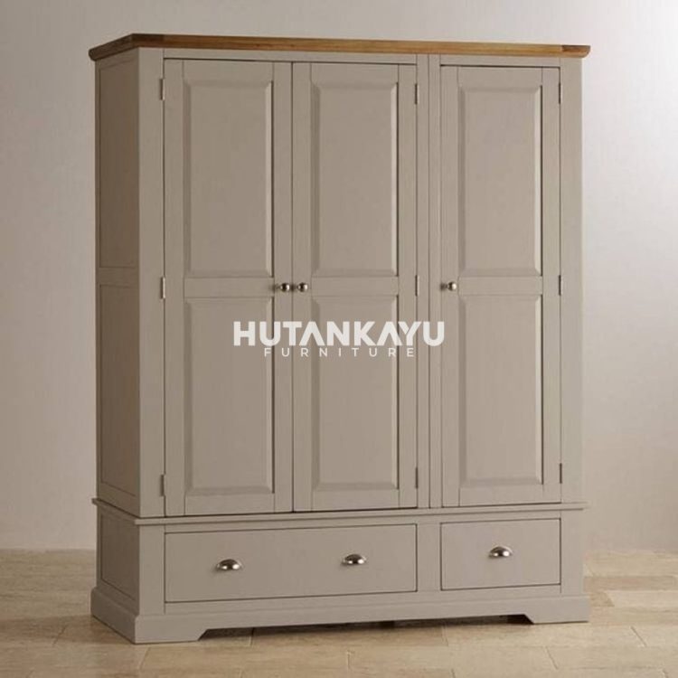 Lemari Pakaian John Hutankayu Furniture Mebel Jati Jepara