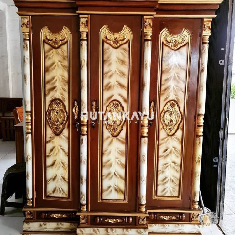 Lemari Pakaian Maheswara Hutankayu Furniture Mebel Jati Jepara