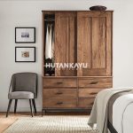 Lemari Pakaian Oscar Hutankayu Furniture Mebel Jati Jepara