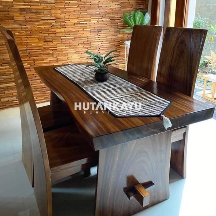 Meja Makan Trembesi Sparta Hutankayu Furniture Mebel Jati Jepara 01