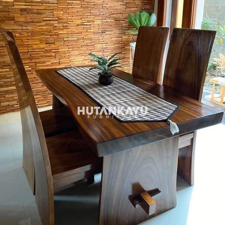 Meja Makan Trembesi Sparta Hutankayu Furniture Mebel Jati Jepara 01