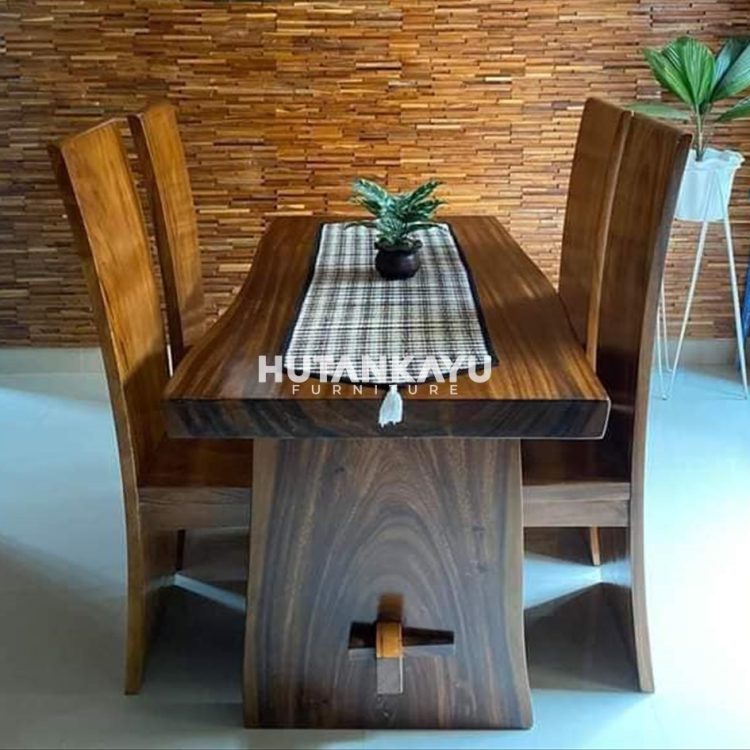 Meja Makan Trembesi Sparta Hutankayu Furniture Mebel Jati Jepara 02