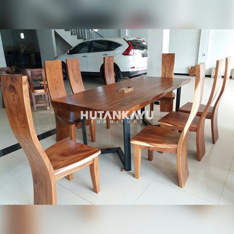 Meja Set Trembesi Athena Hutankayu Furniture Mebel Jati Jepara