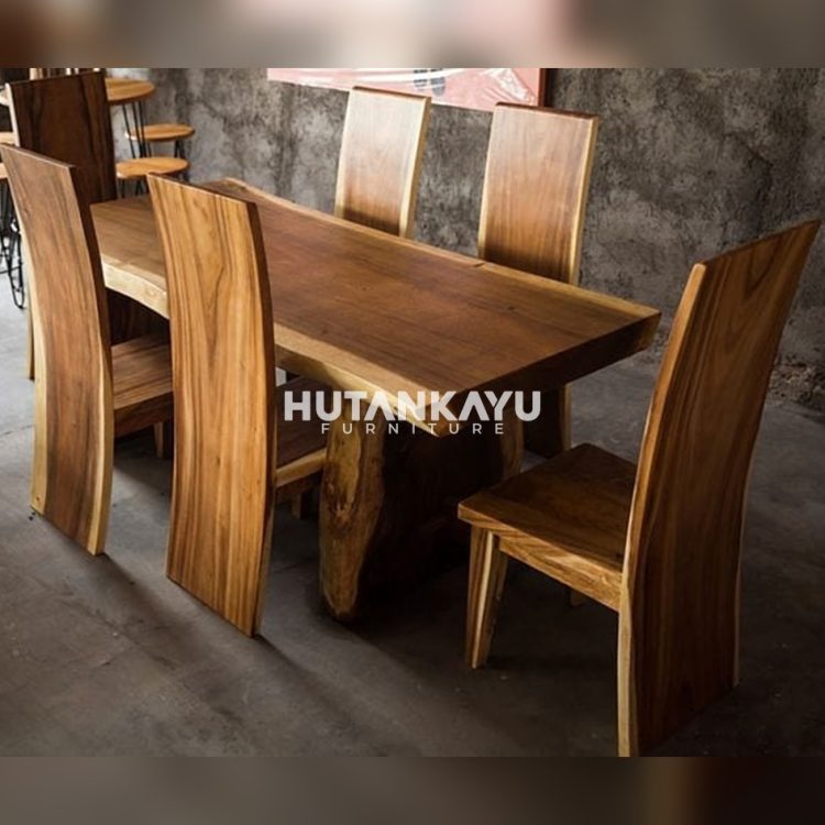 Meja Set Trembesi Herakles Hutankayu Furniture Mebel Jati Jepara