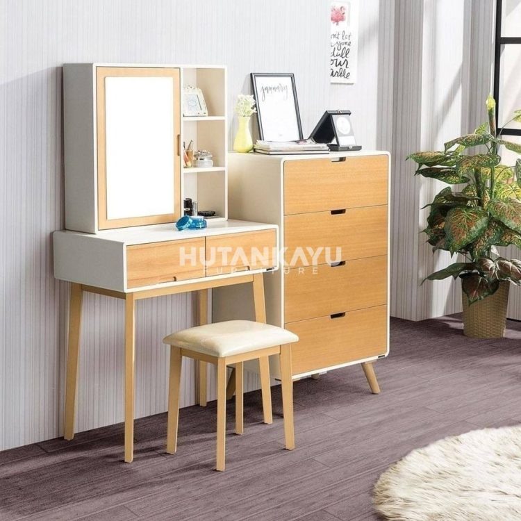 Meja Rias Aurel Hutankayu Furniture Mebel Jati Jepara